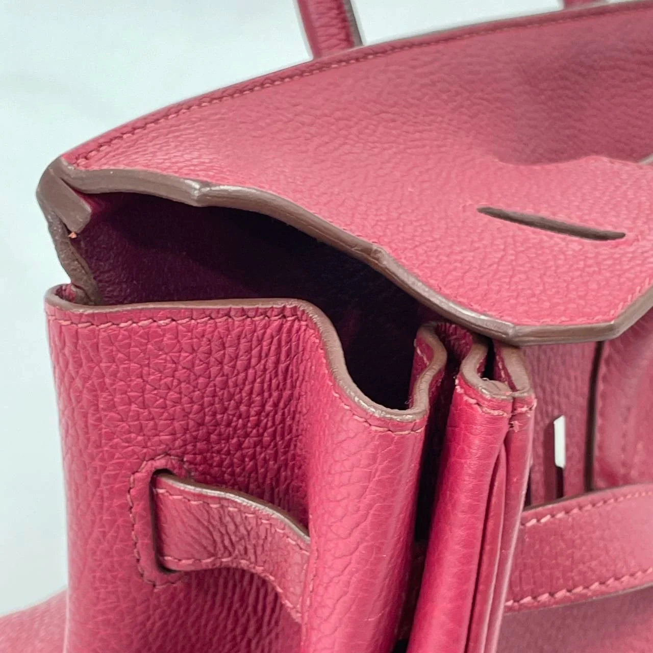 Hermès Birkin 35 Couro Togo B5 Rubis com Ferragens Paládio