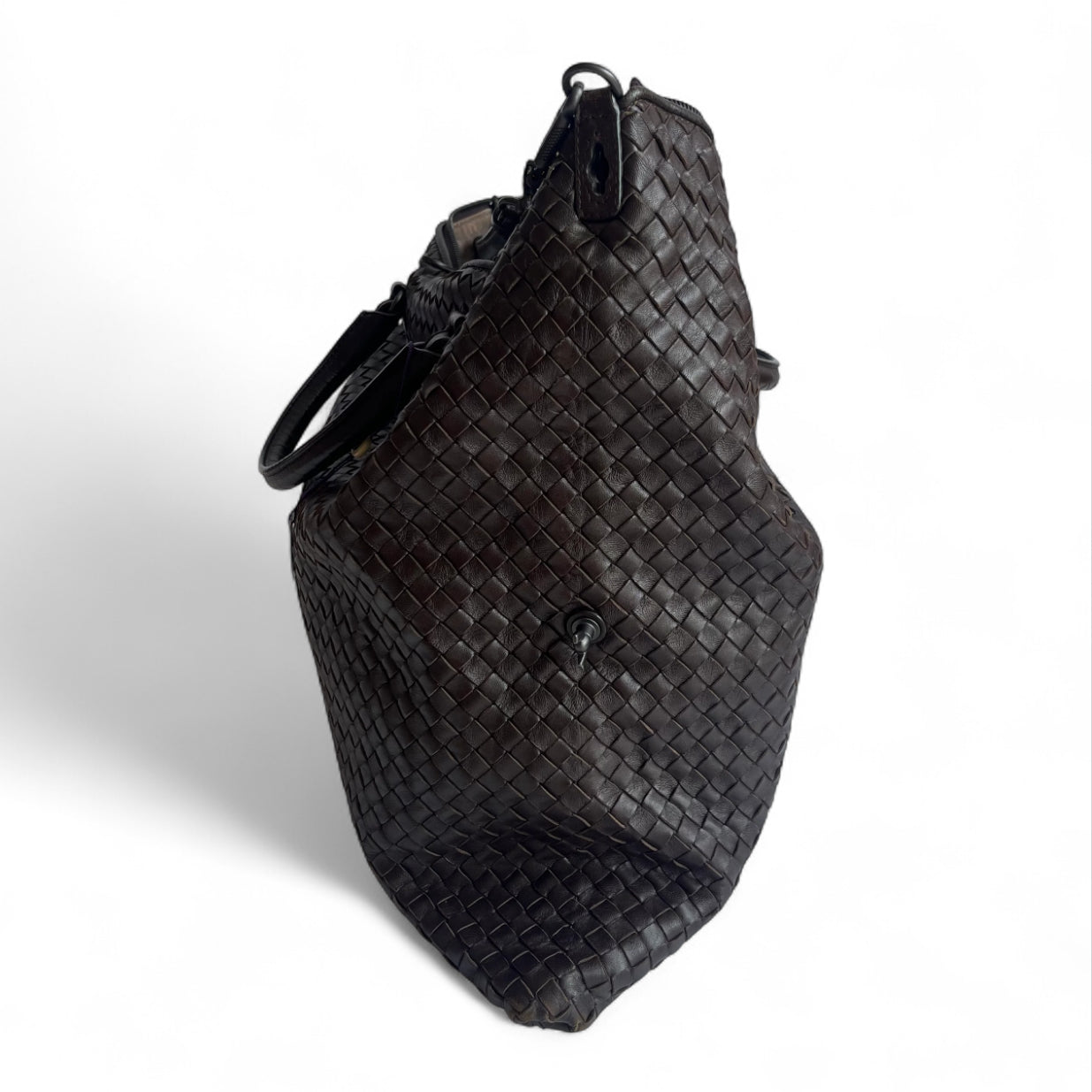 Bottega Veneta Maxi Convertible Tote Dark Chocolate Brown