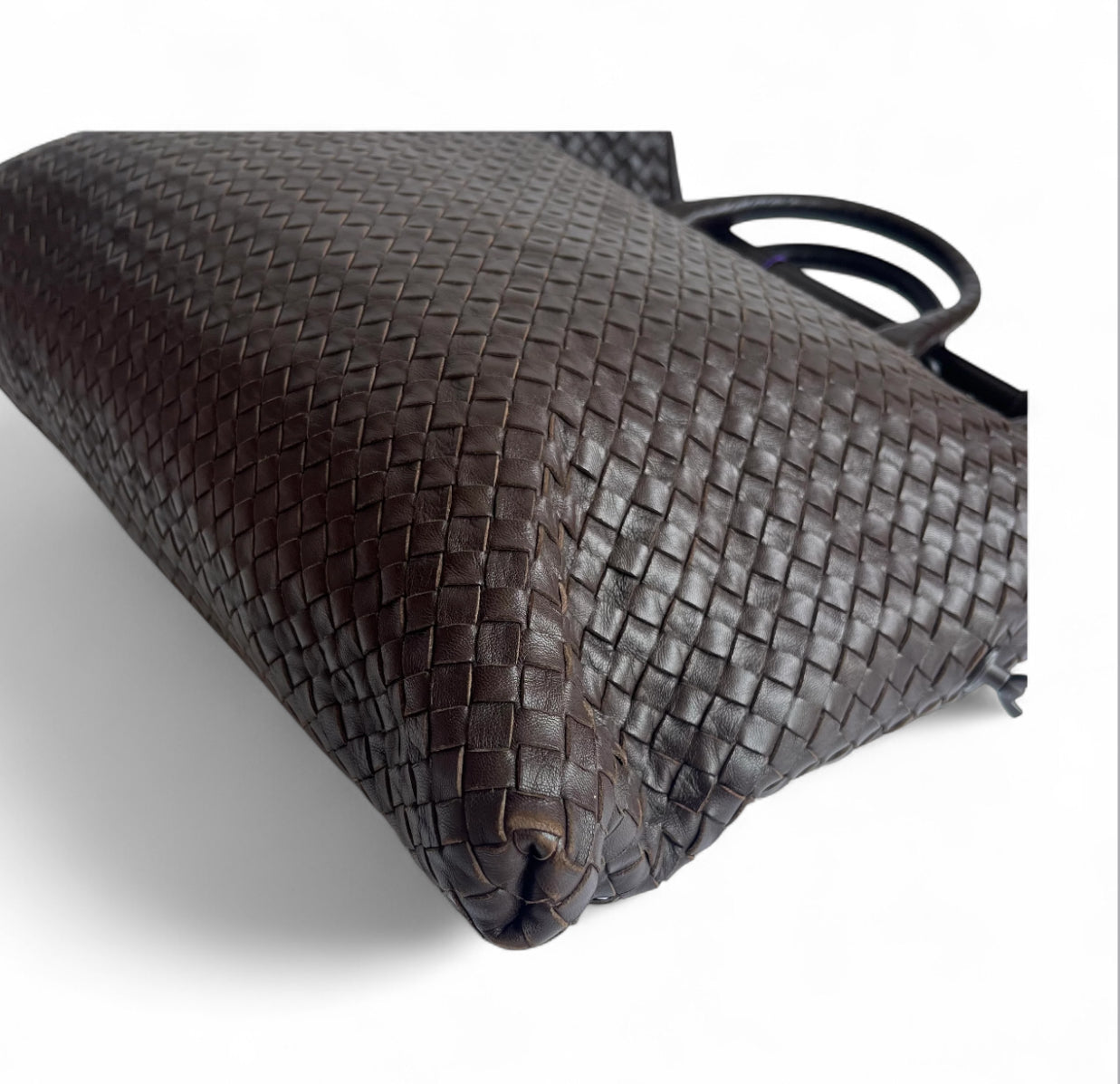 Bottega Veneta Maxi Convertible Tote Dark Chocolate Brown