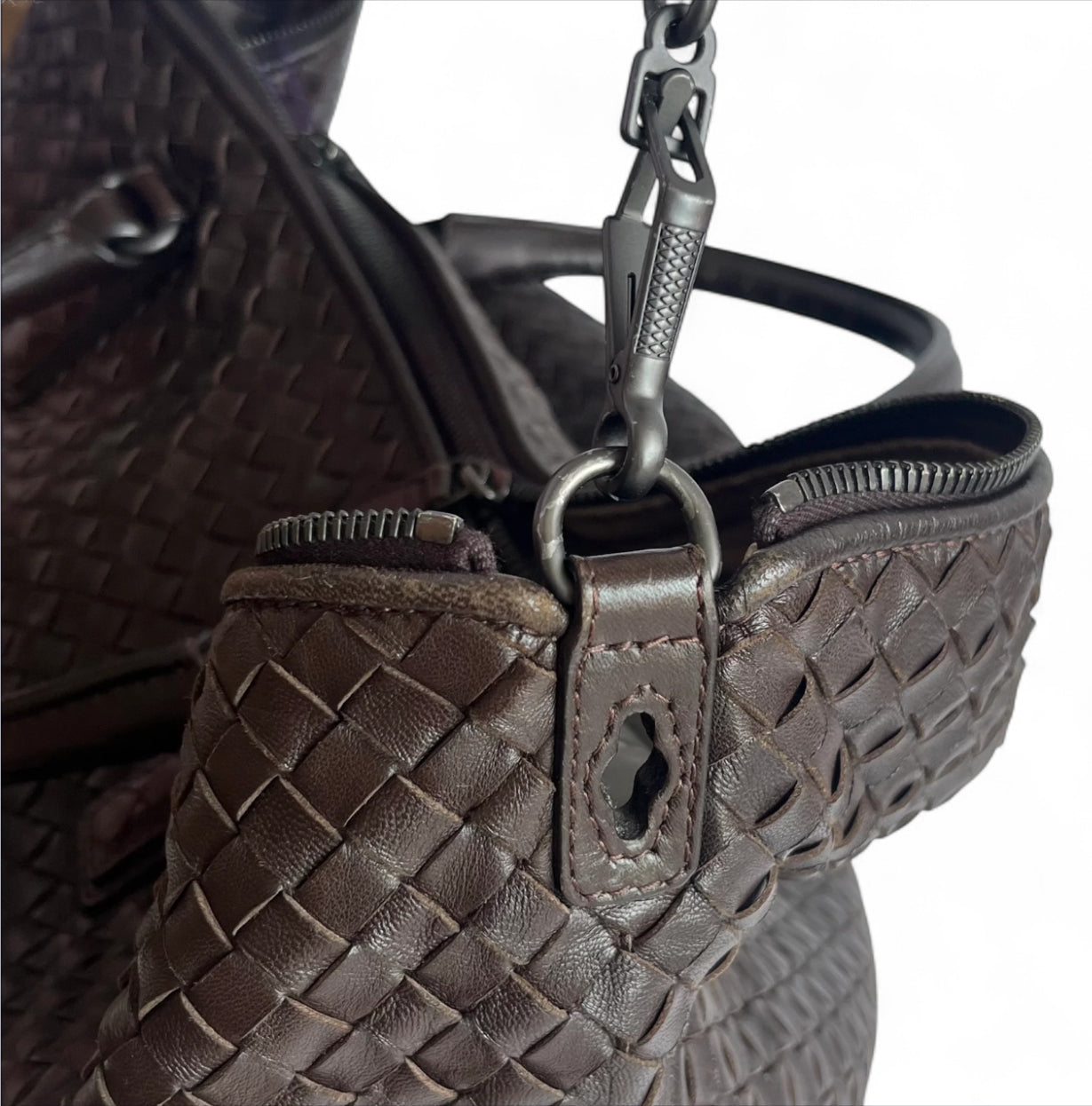 Bottega Veneta Maxi Convertible Tote Dark Chocolate Brown