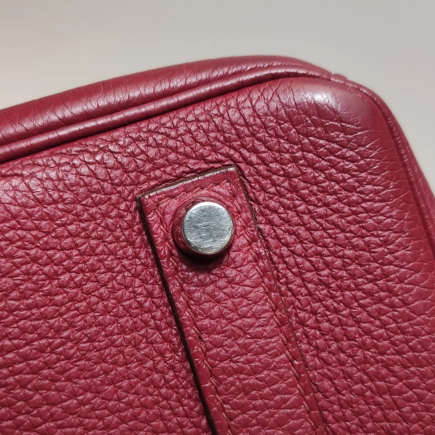 Hermès Birkin 35 Couro Togo B5 Rubis com Ferragens Paládio