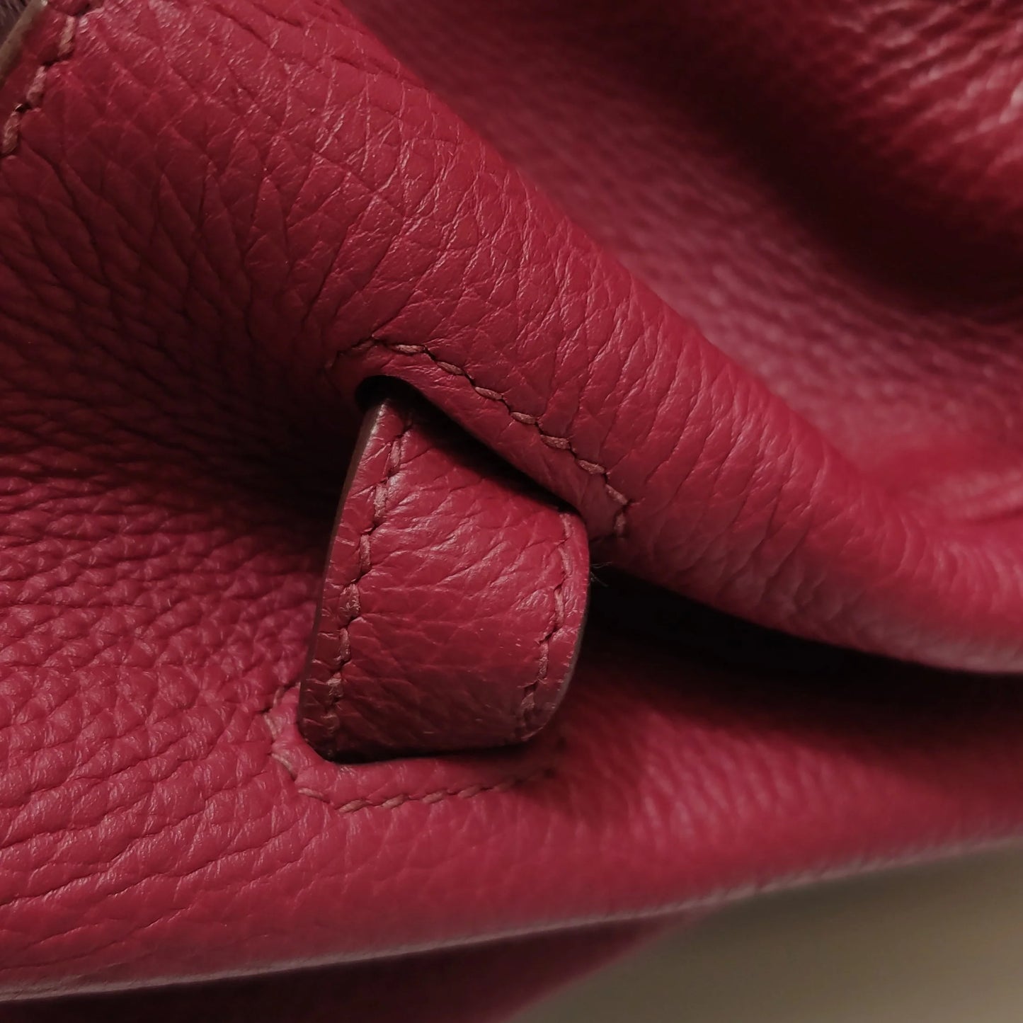 Hermès Birkin 35 Couro Togo B5 Rubis com Ferragens Paládio