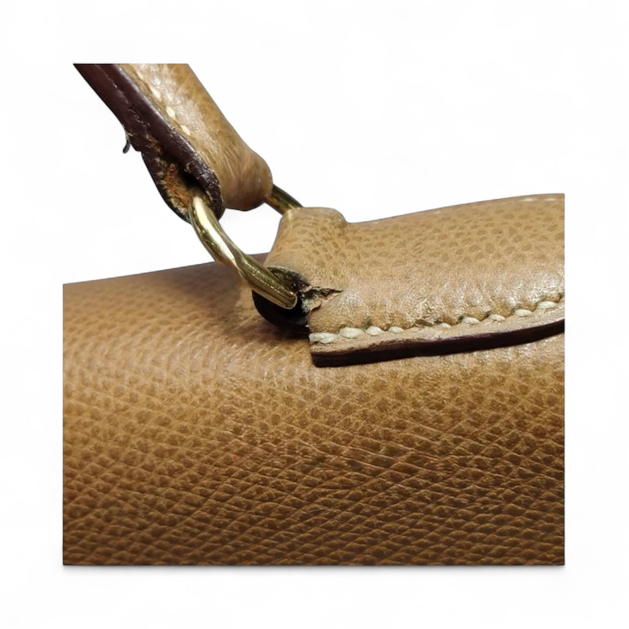 Hermès Kelly 32 Sellier Vintage Gold Epsom Leather Gold Hardware With Strap