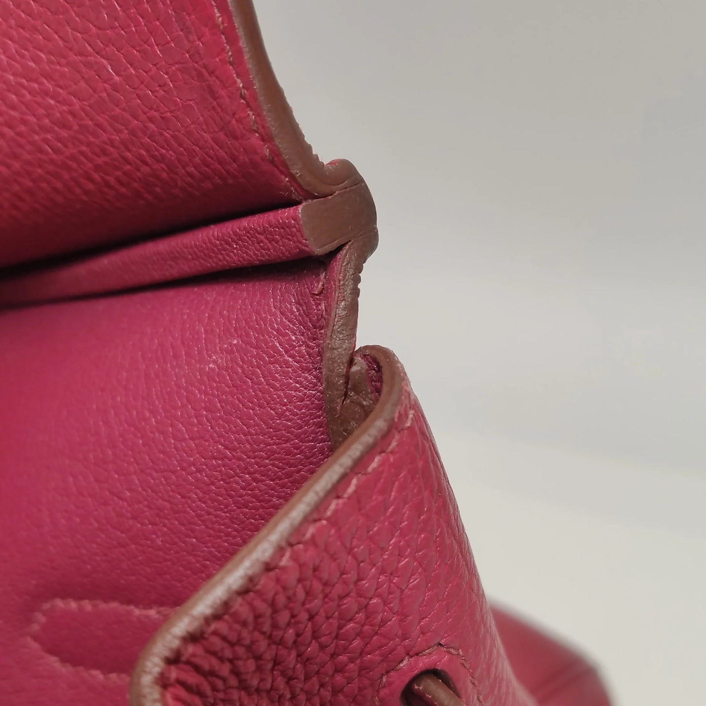 Hermès Birkin 35 Couro Togo B5 Rubis com Ferragens Paládio