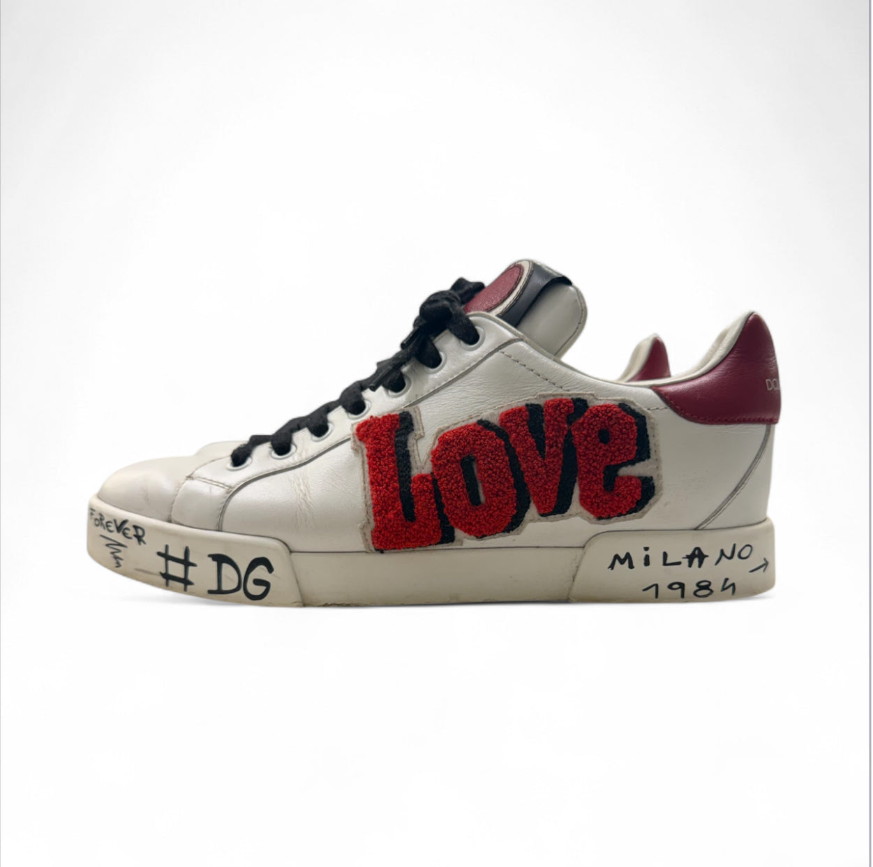 Tênis Dolce & Gabbana Love – Branco e Vermelho