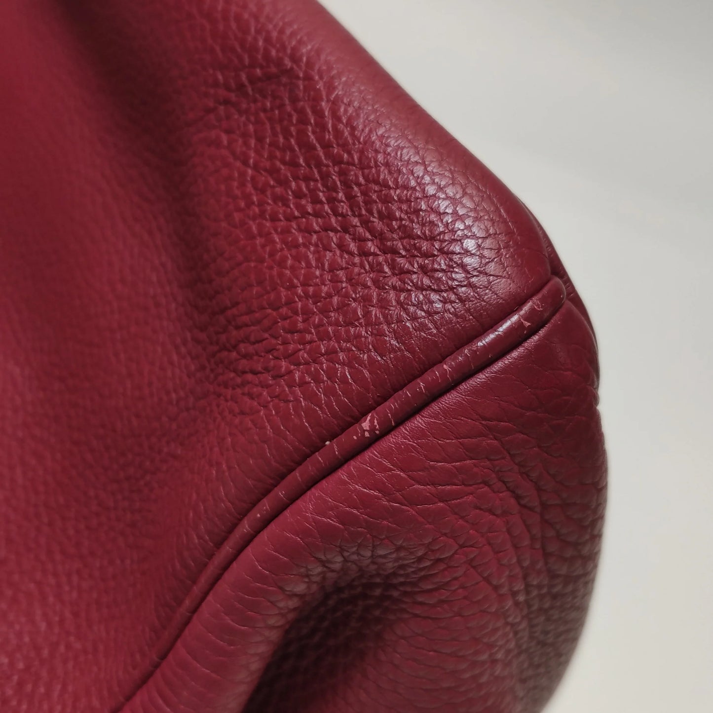 Hermès Birkin 35 Couro Togo B5 Rubis com Ferragens Paládio