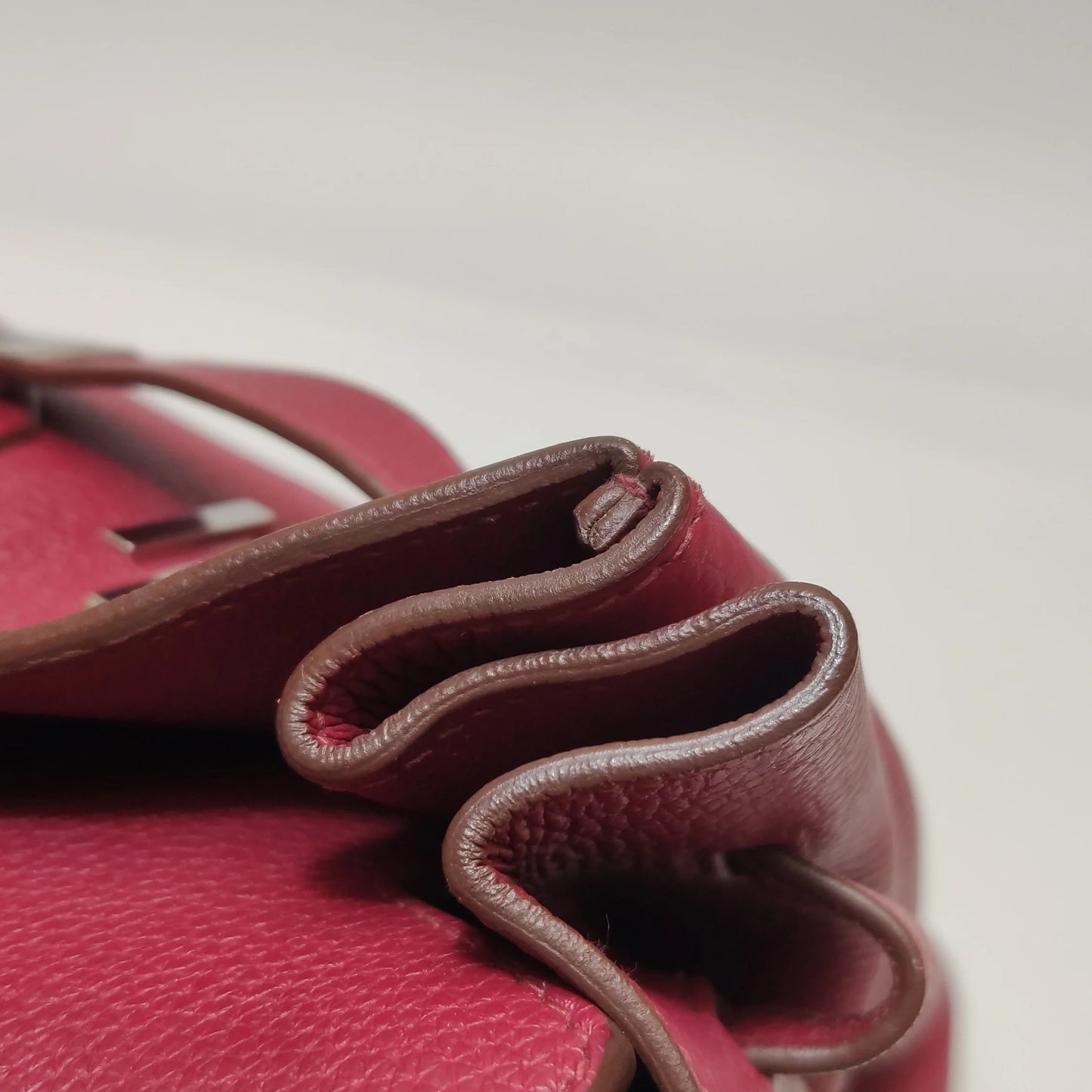Hermès Birkin 35 Couro Togo B5 Rubis com Ferragens Paládio