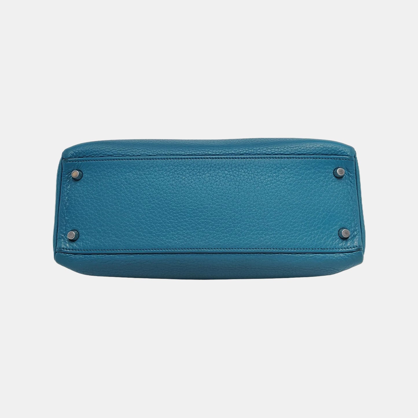 Hermès Kelly Retourne 32 Clemence B3 Bleu Zanzibar com Ferragens Paládio