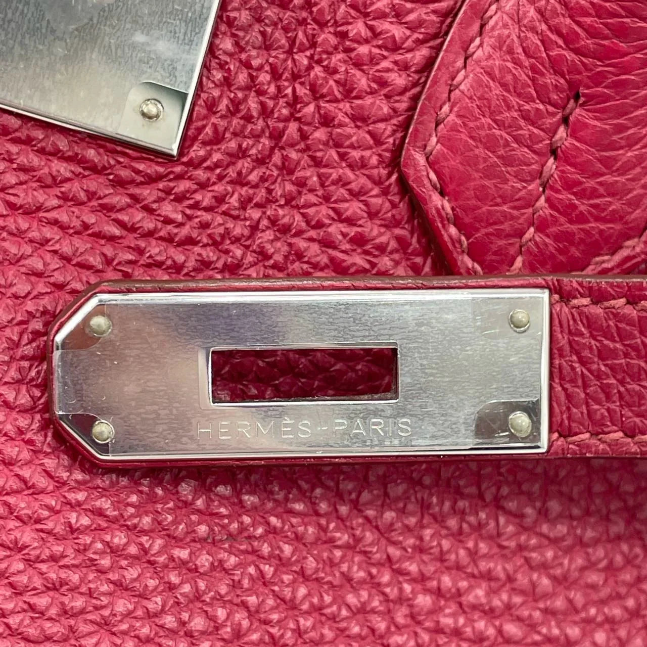 Hermès Birkin 35 Couro Togo B5 Rubis com Ferragens Paládio