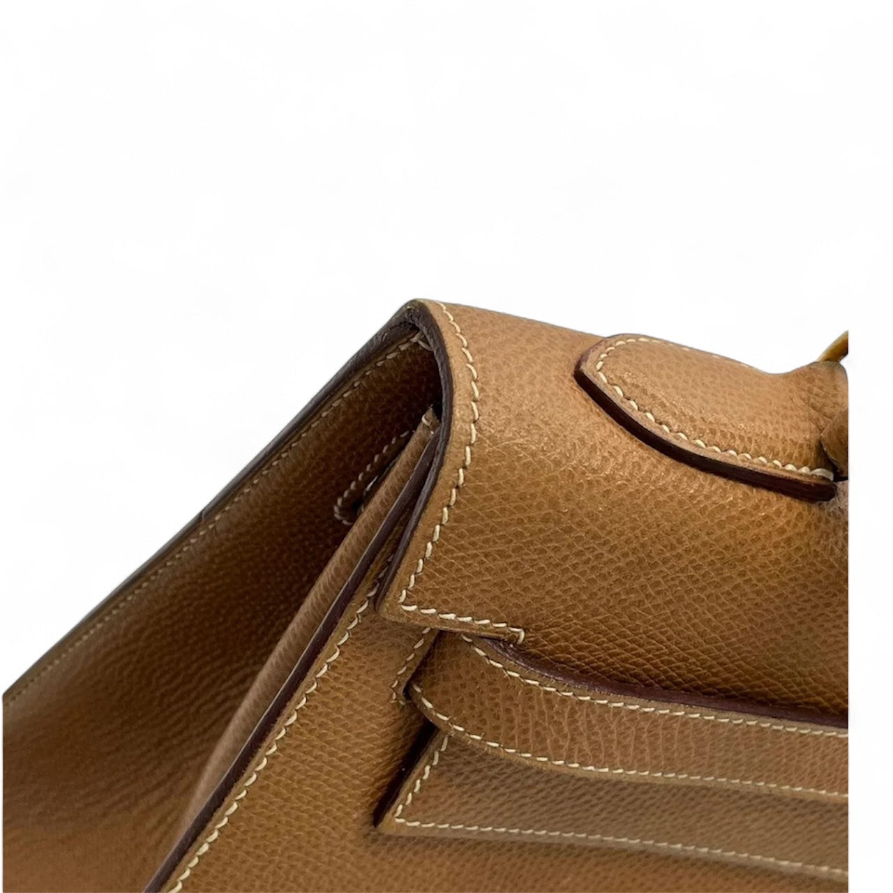 Hermès Kelly 32 Sellier Vintage Gold Epsom Leather Gold Hardware With Strap