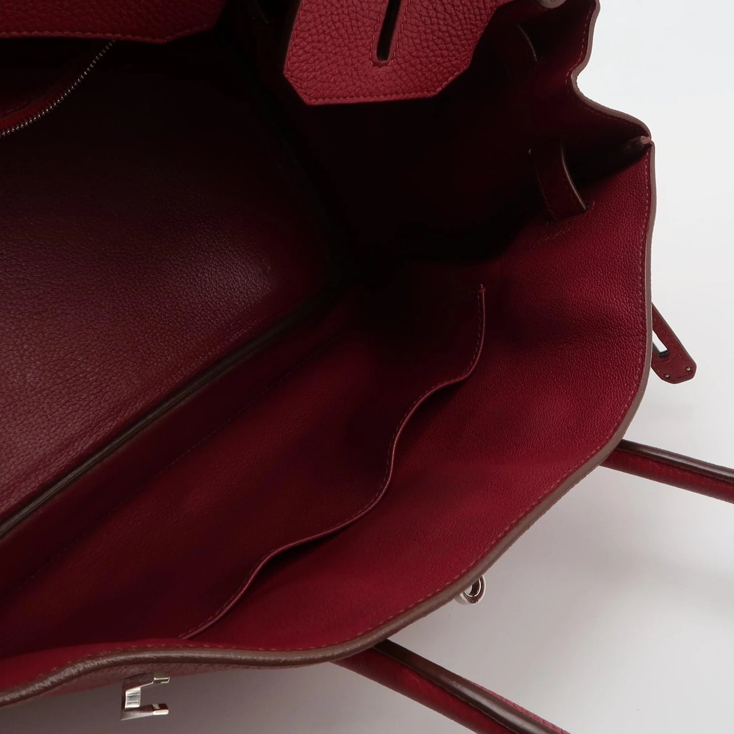 Hermès Birkin 35 Couro Togo B5 Rubis com Ferragens Paládio