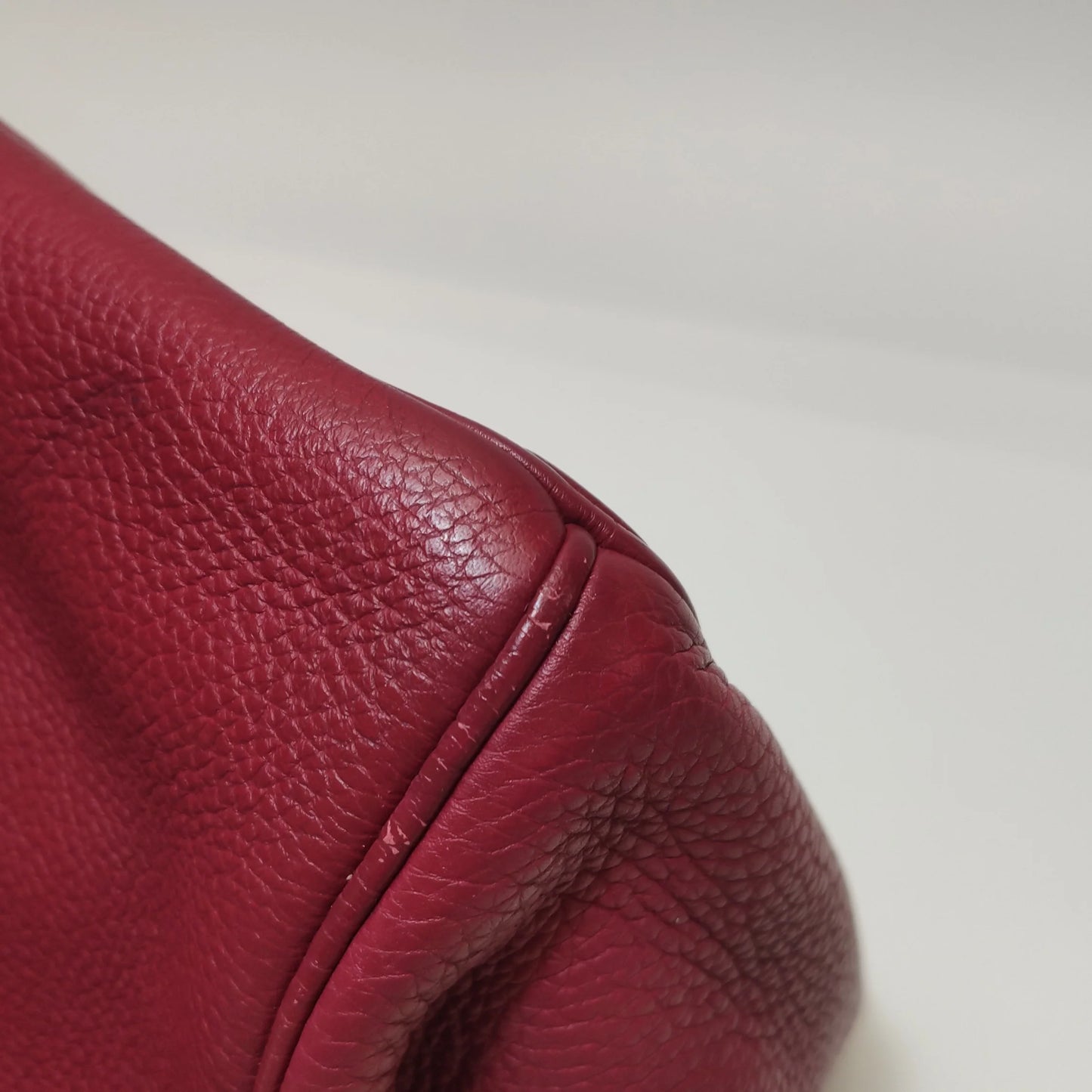 Hermès Birkin 35 Couro Togo B5 Rubis com Ferragens Paládio