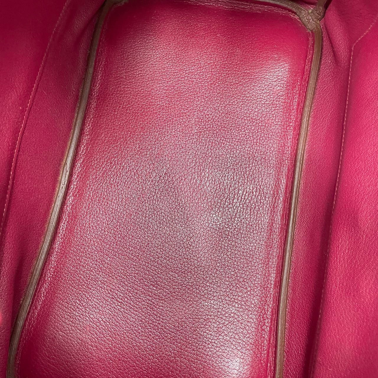 Hermès Birkin 35 Couro Togo B5 Rubis com Ferragens Paládio