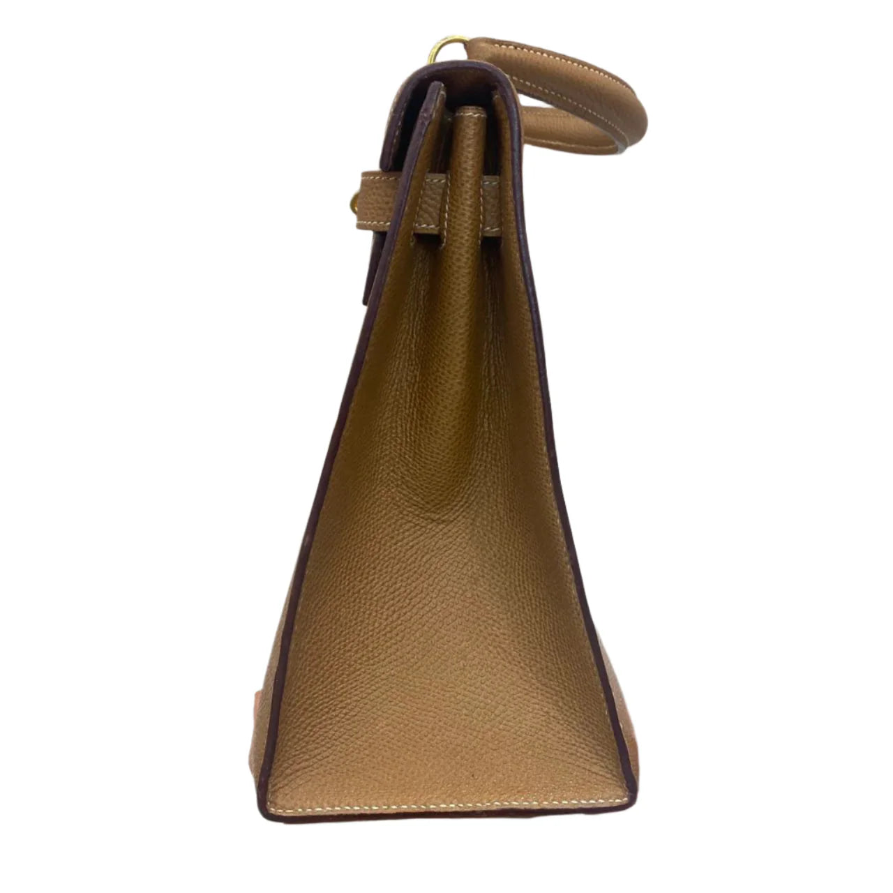 Hermès Kelly 32 Sellier Vintage Gold Epsom Leather Gold Hardware With Strap