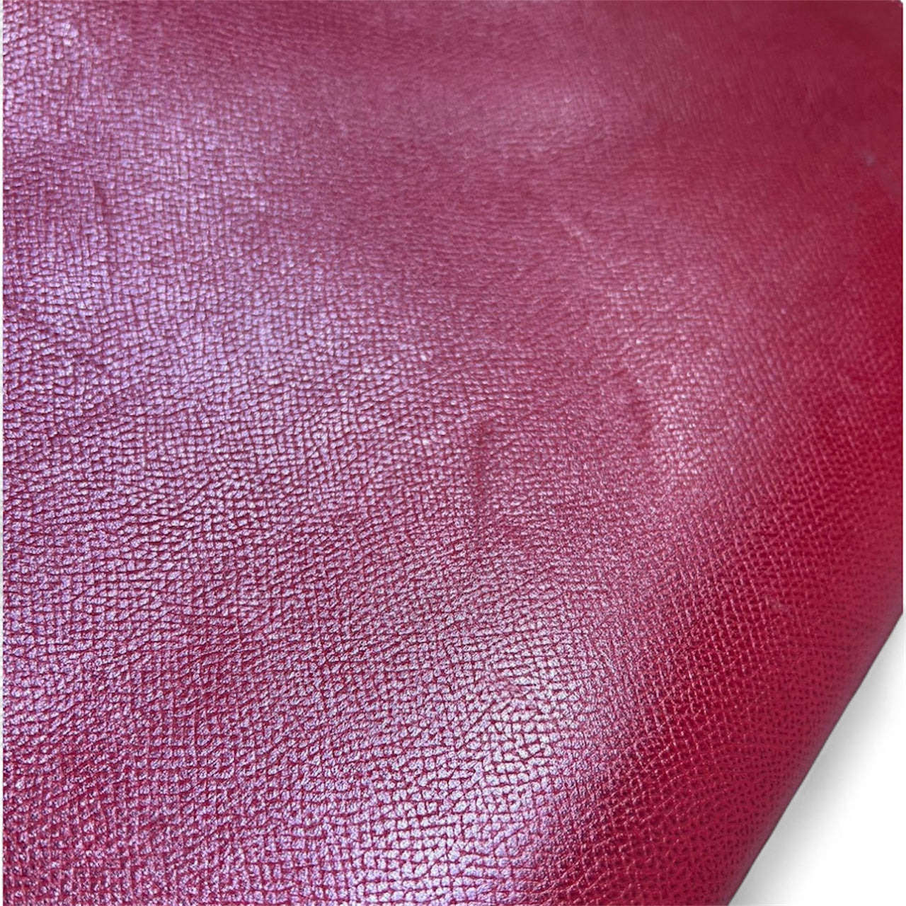 Hermès Kelly Sellier 32 Courchevel Rouge Vif com Ferragens Douradas