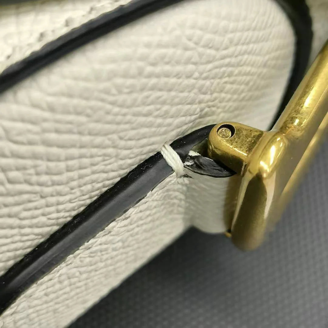 Bolsa Dior Saddle Média – Couro Branco