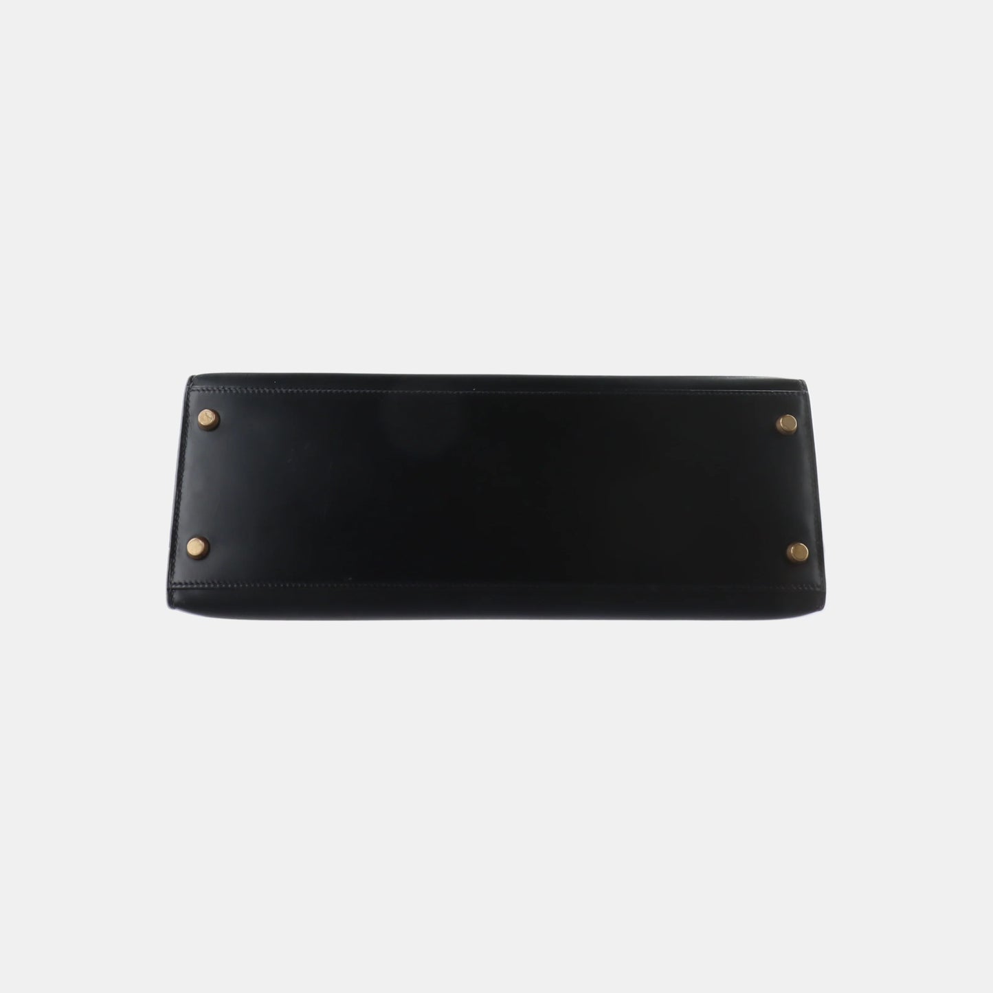 Hermès Kelly Sellier 32 Box Leather Preta com Ferragens Douradas