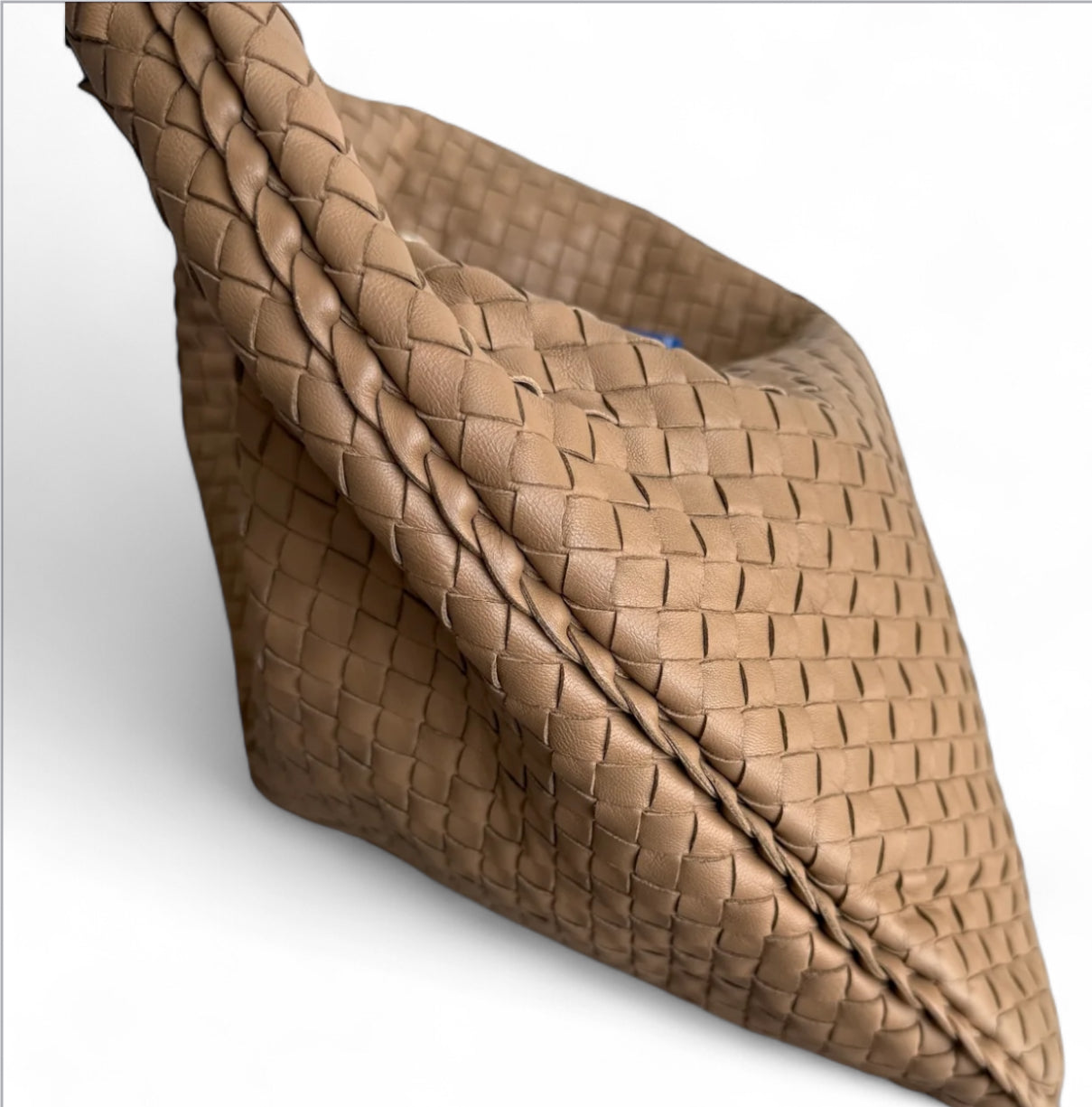 Bottega Veneta Hobo Light Camel Brown Intrecciato Leather Bag