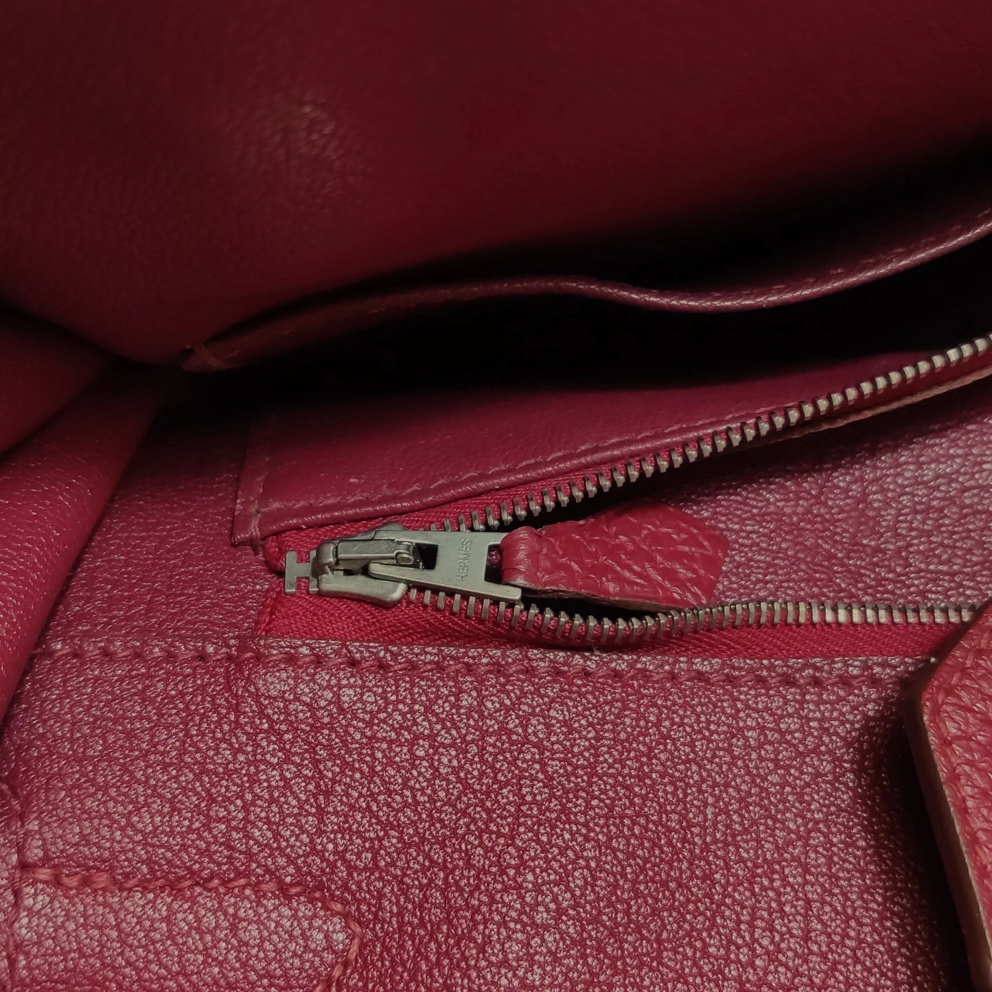 Hermès Birkin 35 Couro Togo B5 Rubis com Ferragens Paládio