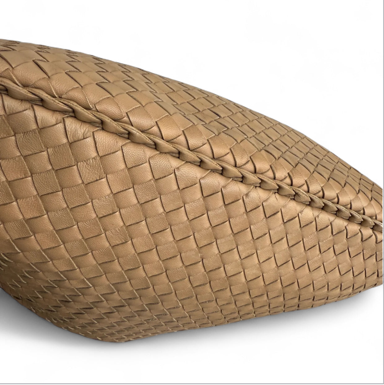 Bottega Veneta Hobo Light Camel Brown Intrecciato Leather Bag