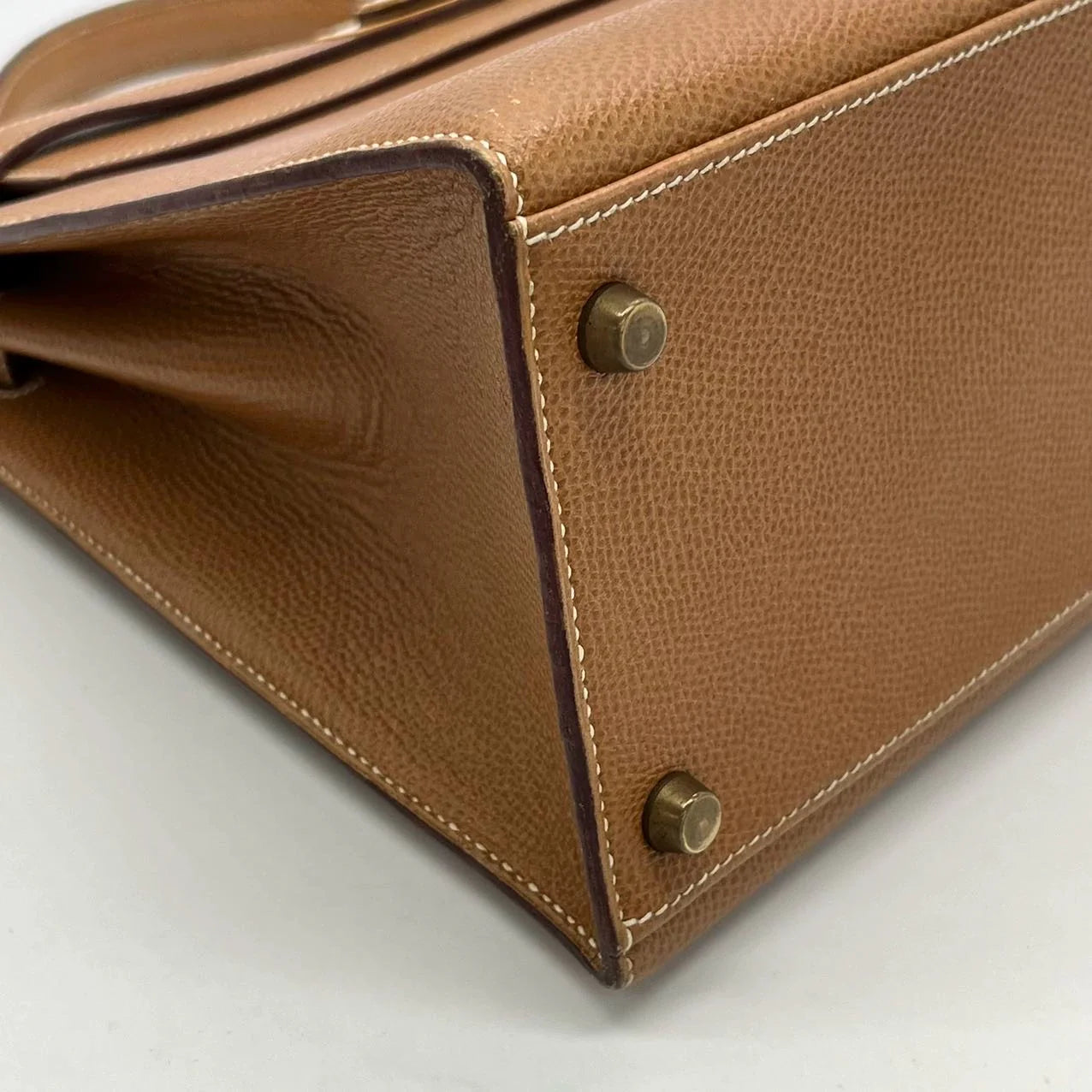 Hermès Kelly 32 Sellier Vintage Gold Epsom Leather Gold Hardware With Strap
