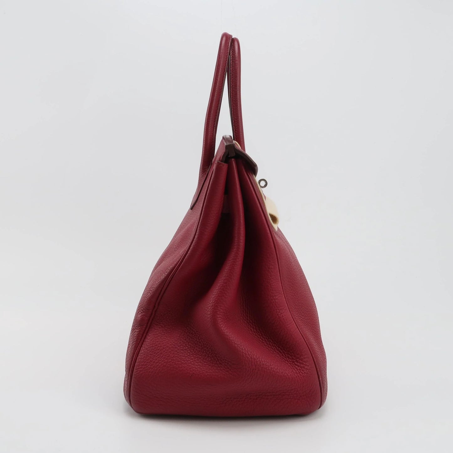 Hermès Birkin 35 Couro Togo B5 Rubis com Ferragens Paládio