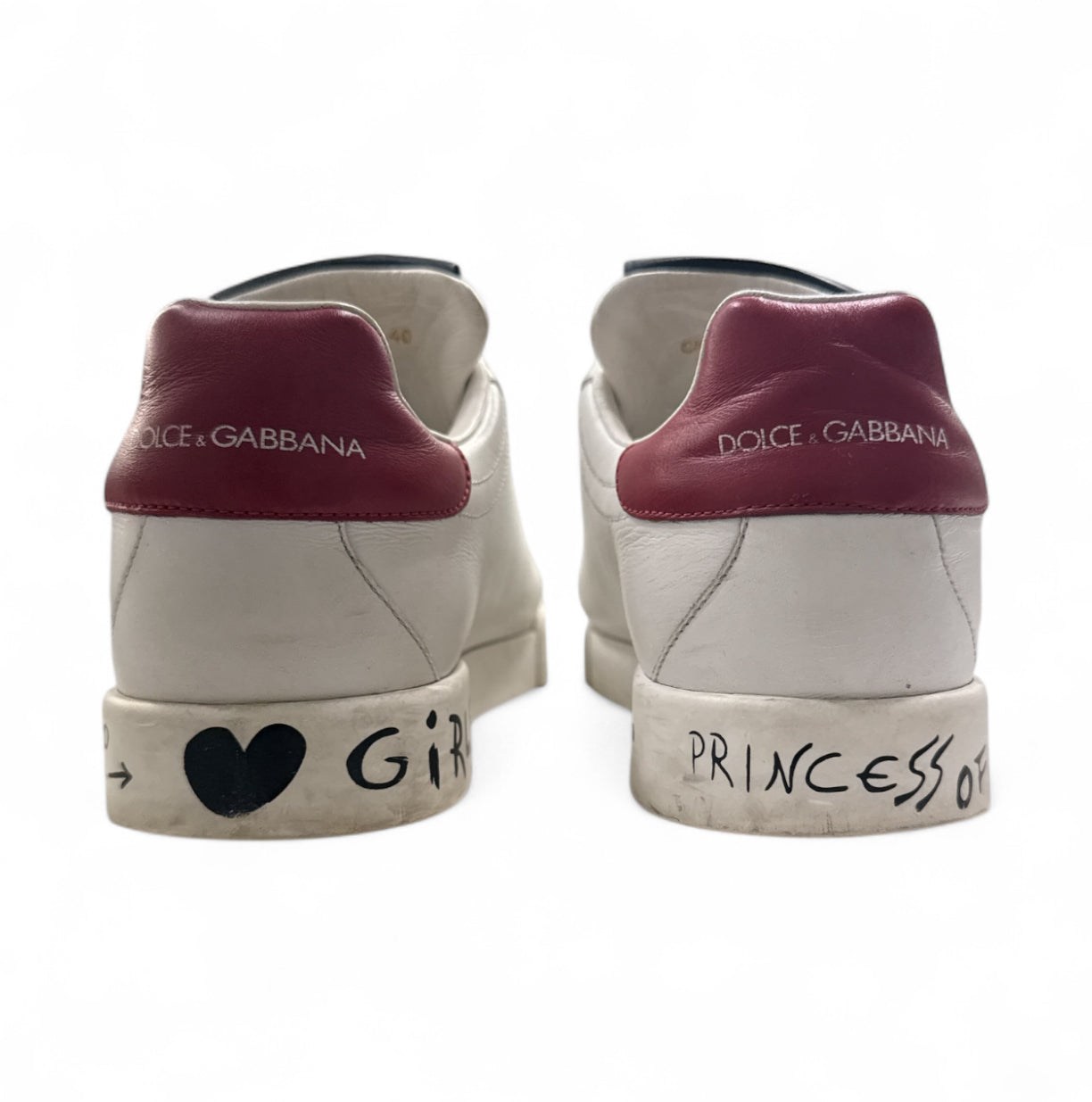 Tênis Dolce & Gabbana Love – Branco e Vermelho