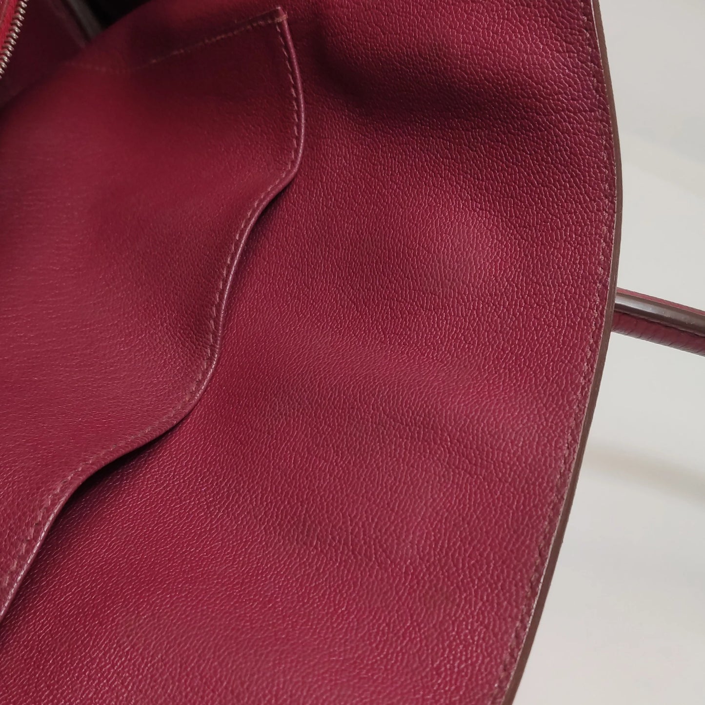 Hermès Birkin 35 Couro Togo B5 Rubis com Ferragens Paládio