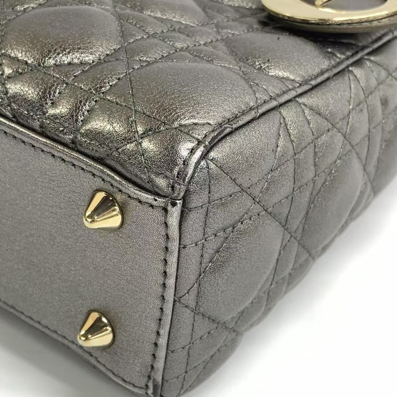 Lady Dior Small ABCDior – Cinza Metálico (2019)