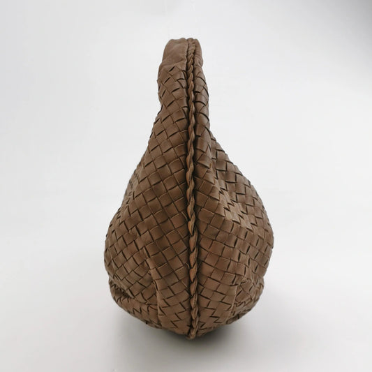 Bolsa Bottega Veneta Belly Hobo – Couro Intrecciato Marrom Chocolate Milk Large
