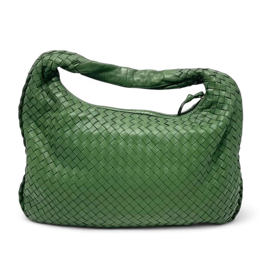 Bolsa Bottega Veneta Veneta Hobo -Couro Lambskin Verde
