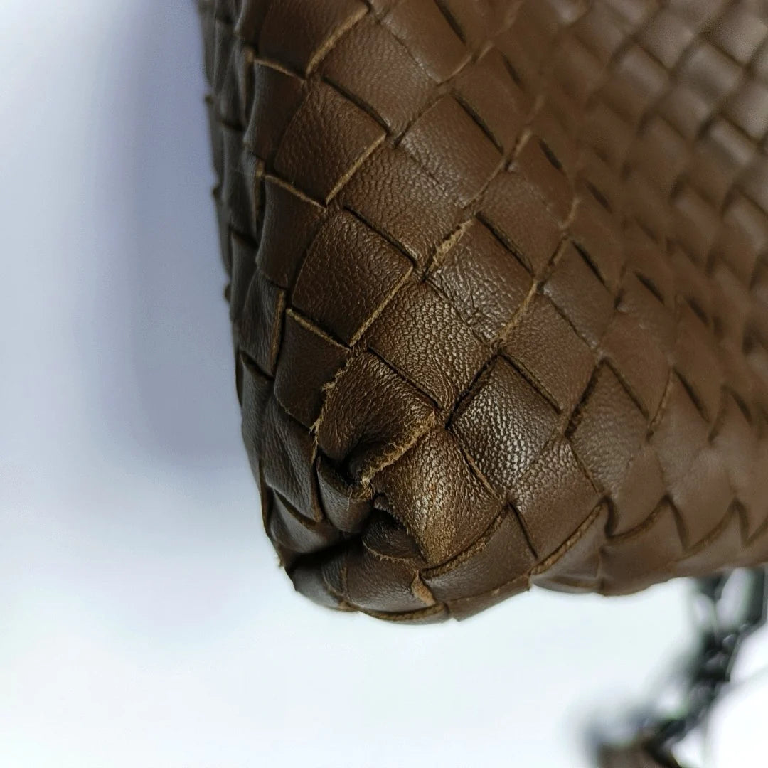 Bolsa Bottega Veneta Maxi Convertible Tote-Couro Marrom Chocolate