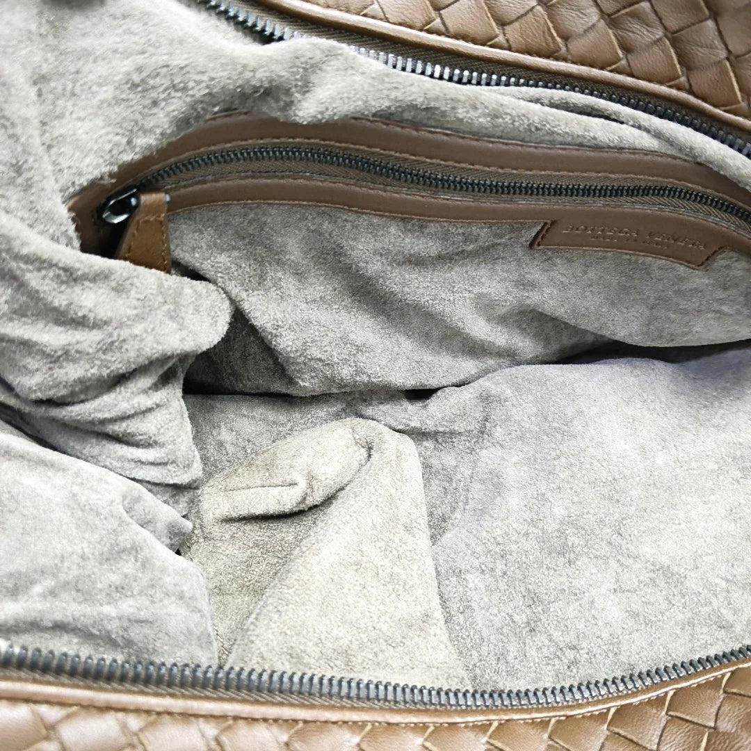 Bolsa Bottega Veneta Maxi Convertible Tote-Couro Marrom Chocolate