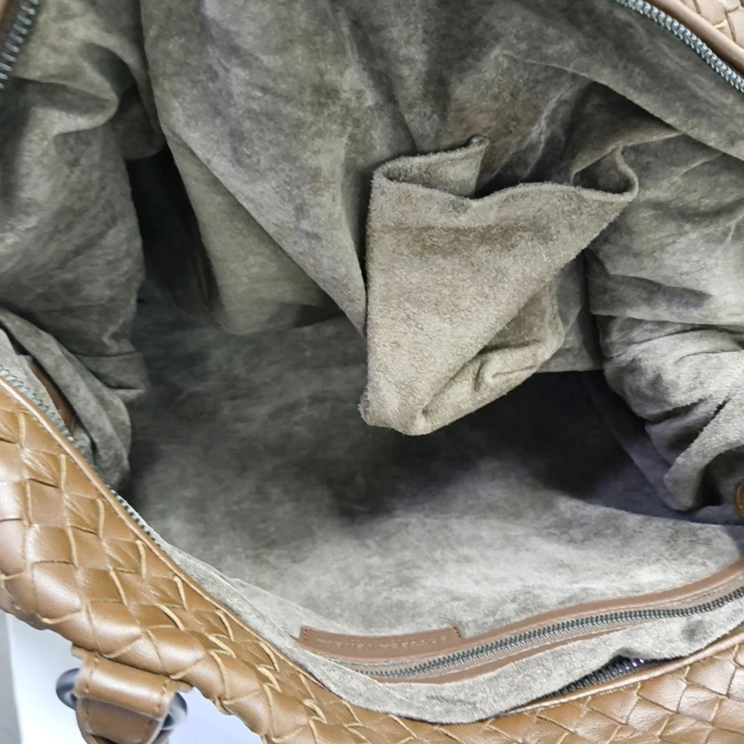 Bolsa Bottega Veneta Maxi Convertible Tote-Couro Marrom Chocolate