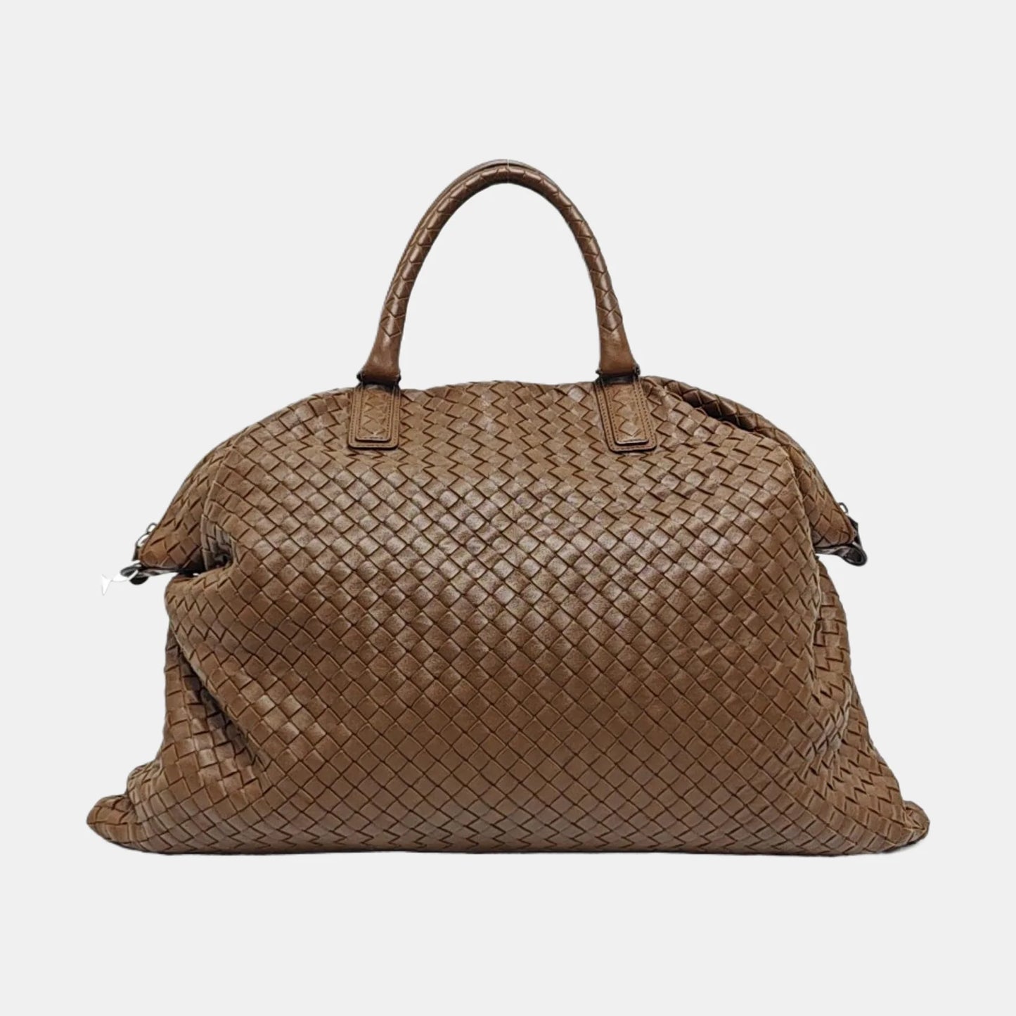 Bolsa Bottega Veneta Maxi Convertible Tote-Couro Marrom Chocolate