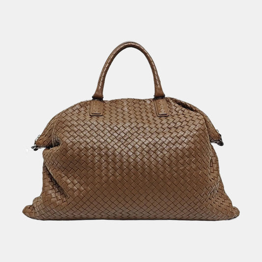 Bolsa Bottega Veneta Maxi Convertible Tote-Couro Marrom Chocolate