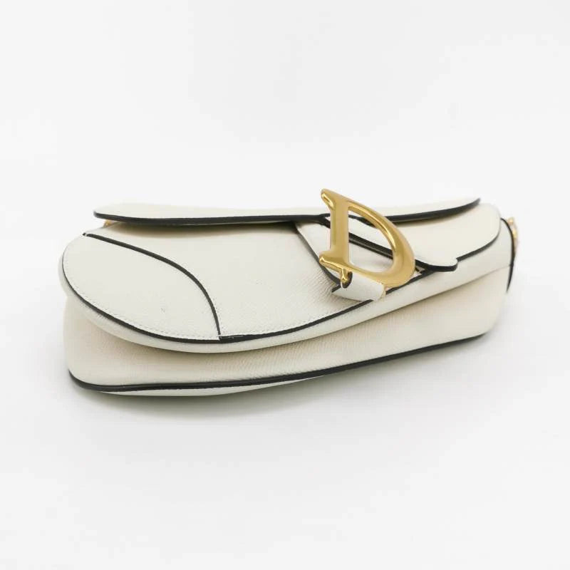 Bolsa Dior Saddle Média – Couro Branco