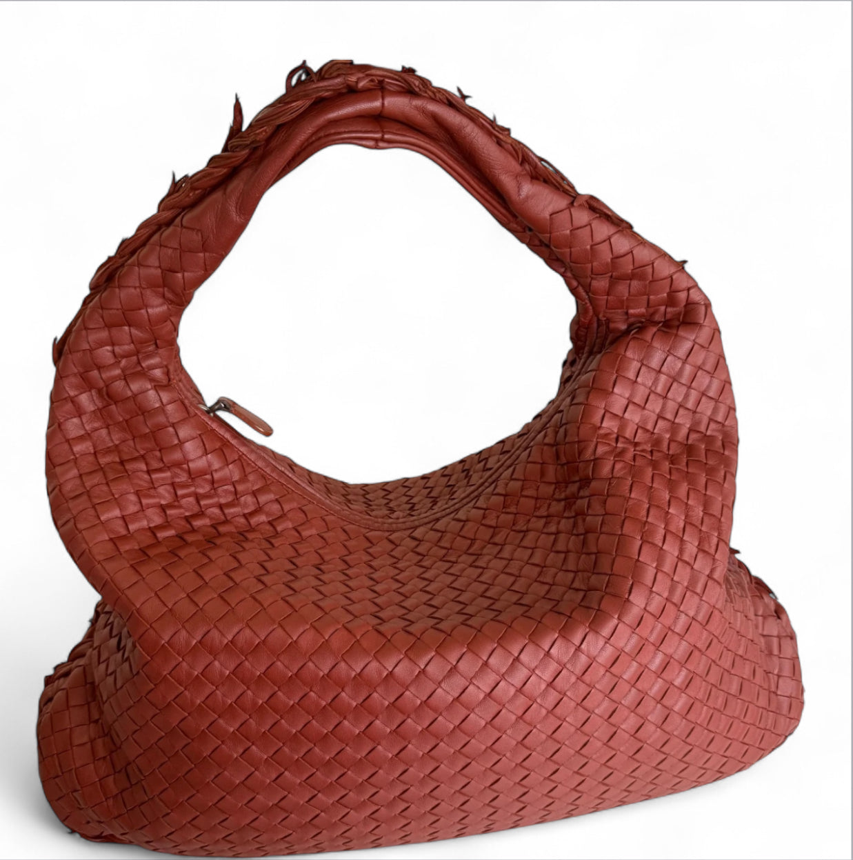 Bolsa Bottega Veneta Veneta Hobo Large-Couro Lambskin Burgundy