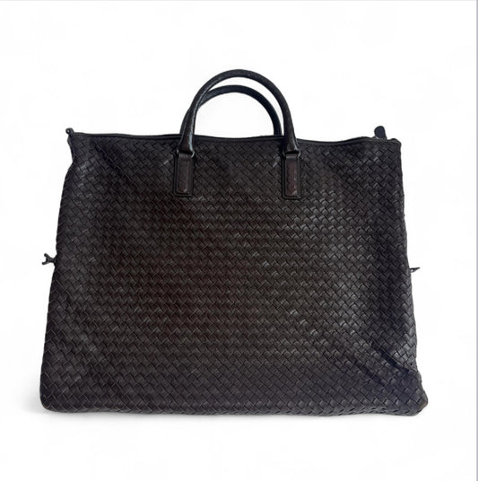 Bottega Veneta Maxi Convertible Tote Dark Chocolate Brown
