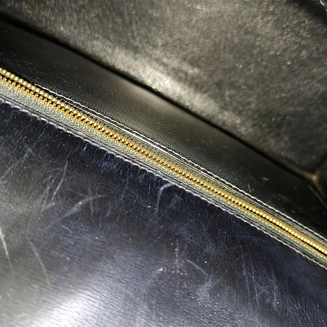 Hermès Kelly Sellier 32 Box Leather Preta com Ferragens Douradas