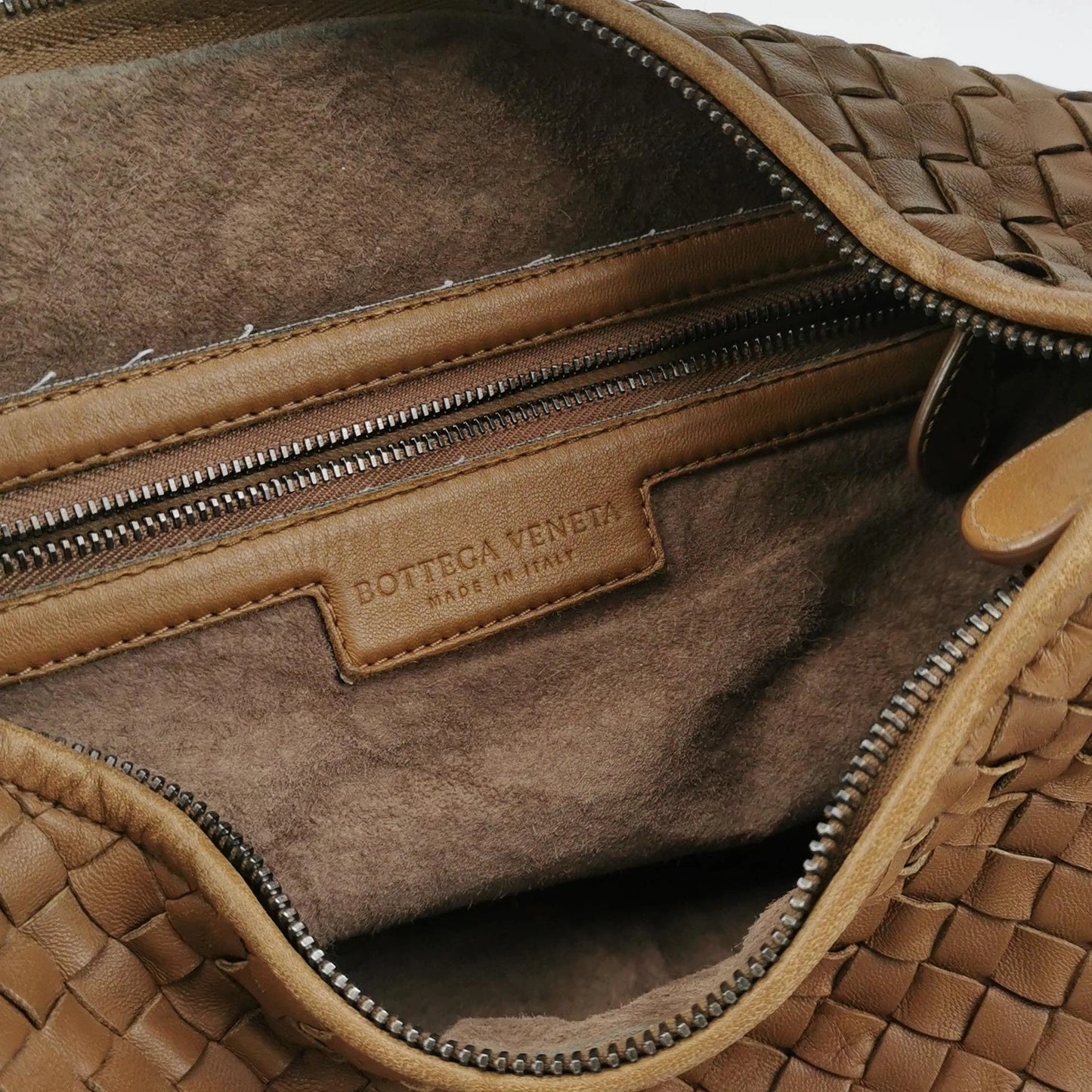 Bolsa Bottega Veneta Belly Hobo – Couro Intrecciato Marrom Chocolate Milk Large