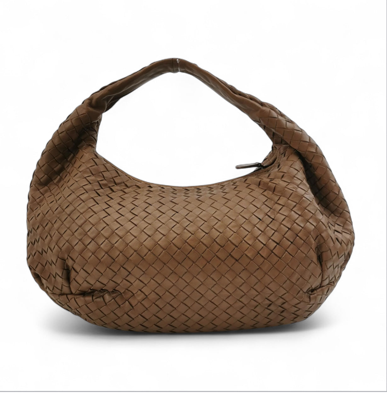 Bolsa Bottega Veneta Belly Hobo – Couro Intrecciato Marrom Chocolate Milk Large