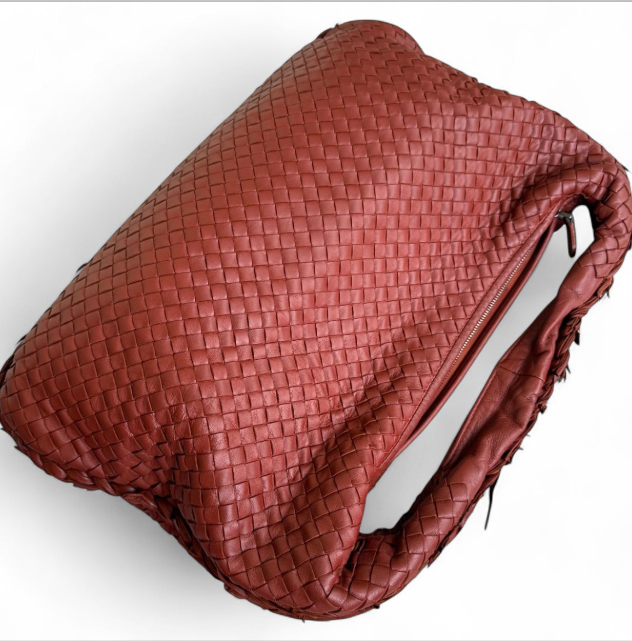 Bolsa Bottega Veneta Veneta Hobo Large-Couro Lambskin Burgundy
