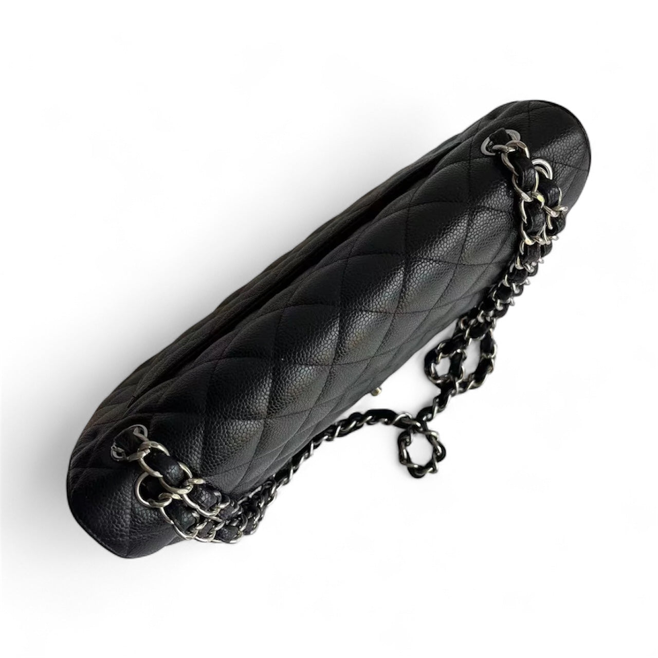 Bolsa Chanel Classic Flap Jumbo – Couro Caviar Preto