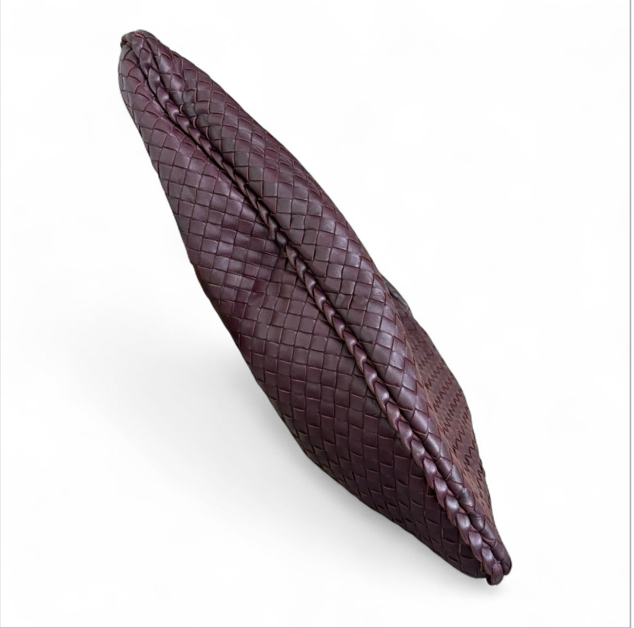 Bolsa Bottega Veneta Veneta Hobo-Couro Burgundy (Vinho) Intrecciato