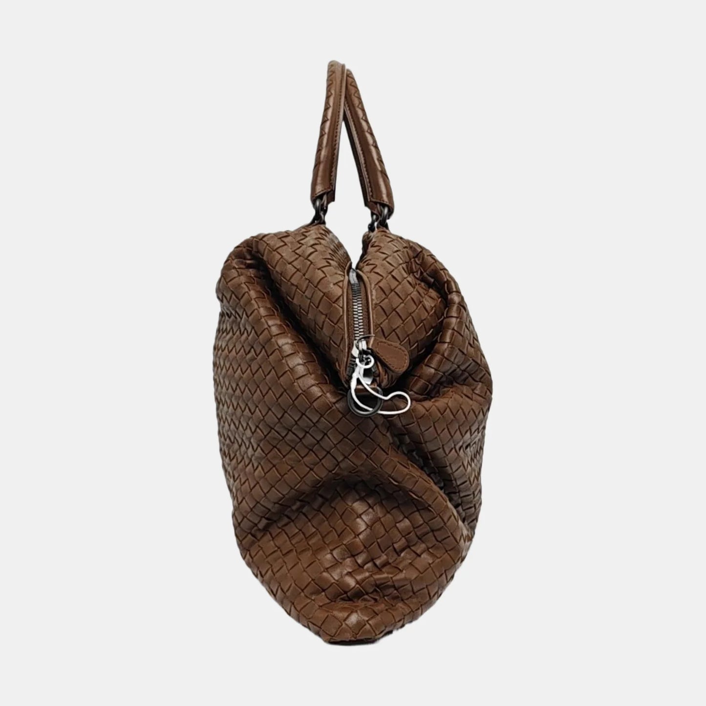 Bolsa Bottega Veneta Maxi Convertible Tote-Couro Marrom Chocolate