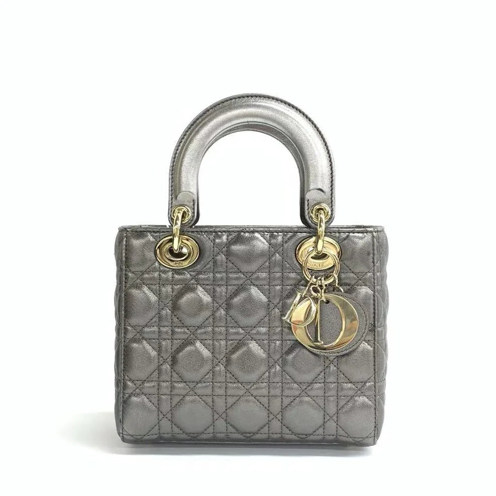Lady Dior Small ABCDior – Cinza Metálico (2019)