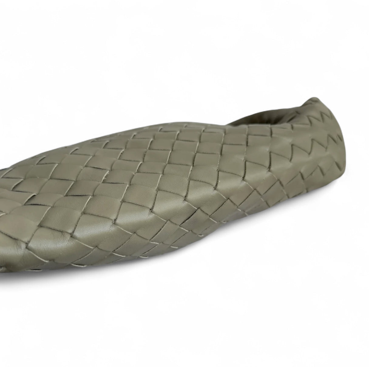 Bottega Veneta Hop Hobo Pequena em Couro Intrecciato Verde Travertine
