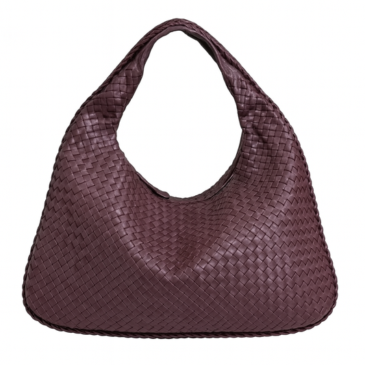Bolsa Bottega Veneta Veneta Hobo-Couro Burgundy (Vinho) Intrecciato